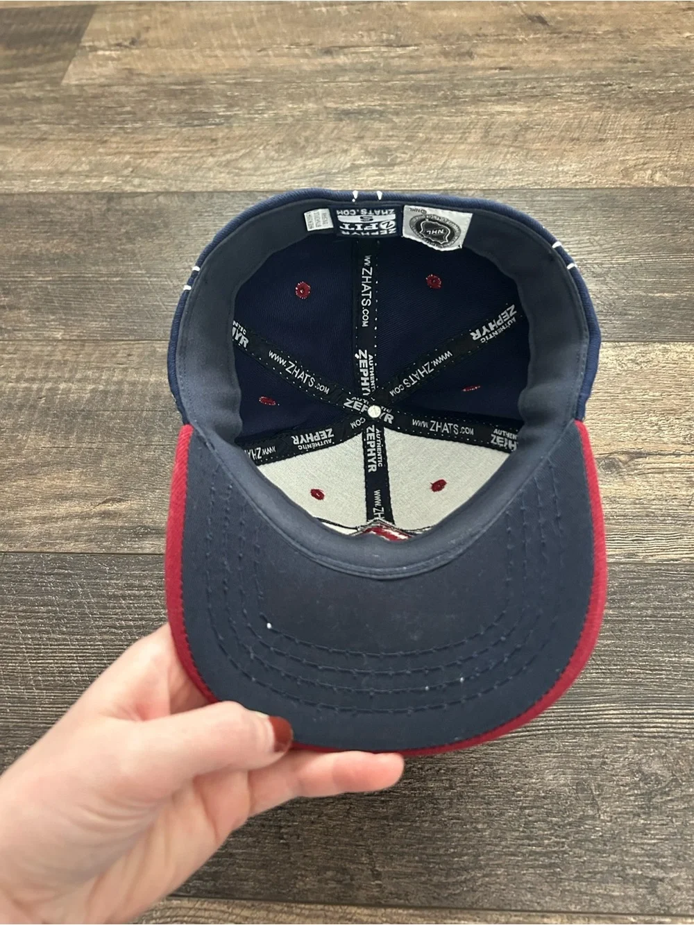 Colorado Avalanche Hat Fitted (Size Small) Zephyr Blue Red NHL Hockey Logo Men
